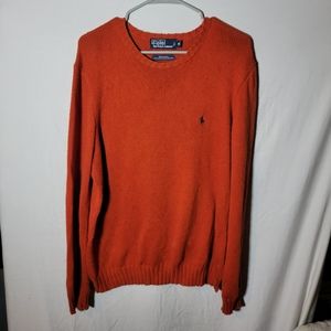 2/$30 Orange Polo Ralph Lauren Mens Crew Neck Sweater Sz M